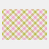 Peony Gingham ラッピングペーパーシート (正面)