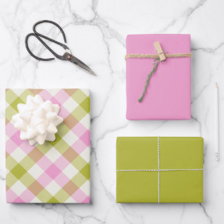 Peony Gingham ラッピングペーパーシート