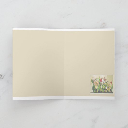 Peony　GREETING CARD vertical サンキューカード (内部)