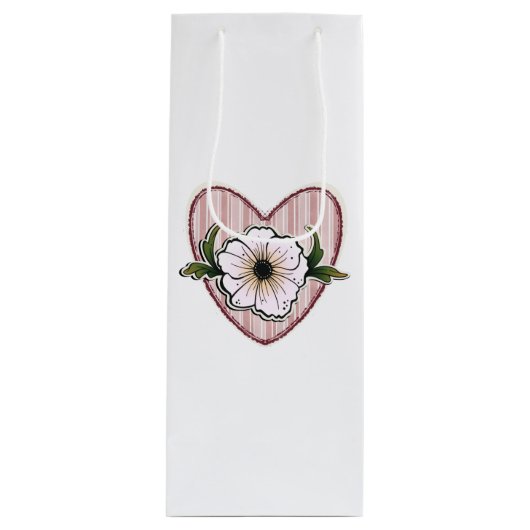 Peony Heart ワインギフトバッグ (正面)