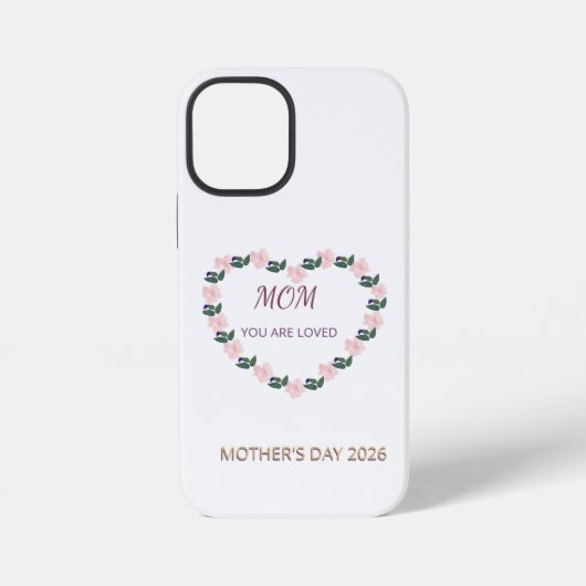 Peony Heart Care for Mom iPhoneケース (裏面)