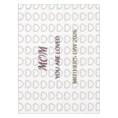 Peony Heart Celebration Pattern for Mom テーブルクロス (正面)