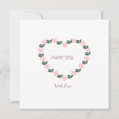 Peony Heart Gratitude Note サンキューカード (正面)