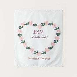 Peony Heart Honor for Mom タペストリー