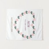 Peony Heart Honor for Mom タペストリー (正面(横))