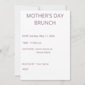 Peony Heart Mother’s Day Brunch 招待状 (裏面)