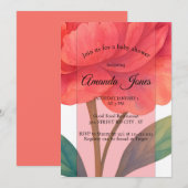 Peony In Bloom 招待状 (正面/裏面)