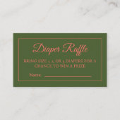 Peony in Bloom Diaper Raffle Ticket 名刺 (正面)
