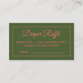 Peony in Bloom Diaper Raffle Ticket 名刺