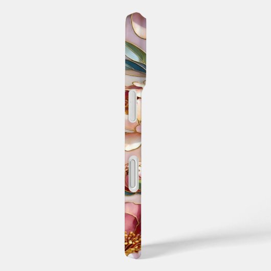 Peony iPhone CaseStained Glass Pink Floral Pattern Case-Mate iPhoneケース (裏面 / 右)