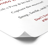 Peony Luxeビクトリアンの写真結婚ブースの看板 ポスター (角)