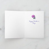 Peony on Blue, Happy Mother's Day カード (内部)