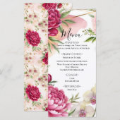 Peony & Orchid Garden Floral Glam Wedding  メニュー (正面/裏面)