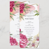 Peony & Orchid Garden Floral Glam Wedding  メニュー (正面/裏面)