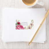 Peony & Orchid Garden Floral Glam Wedding  ラベル (インサイチュ)