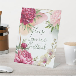 Peony & Orchid Garden Floral Glam Wedding  台座サイン
