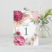 Peony & Orchid Garden Floral Glam Wedding  招待状 (スタンド正面)