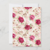 Peony & Orchid Garden Floral Glam Wedding  招待状 (裏面)