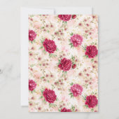 Peony & Orchid Garden Floral Glam Wedding  招待状 (裏面)