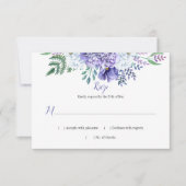 Peony Passion Lattice背景水平RSVP 出欠カード (正面)