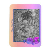 Peony Rainbowパーソナライズされた写真の追加 マグネット (縦)