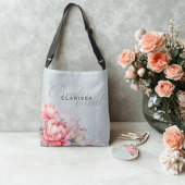 Peony Sage Botanics | Pink Floral & Gold Acrylic キーホルダー