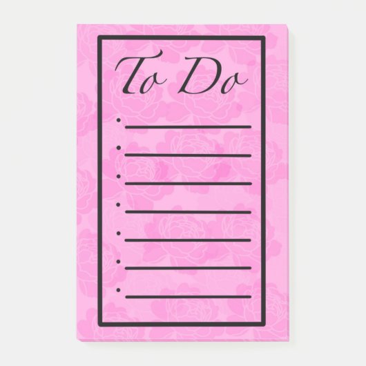 Peony To Do List Post it Notes ポストイット (正面)