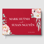 Peony Traditional Chinese Wedding (RED) ゲストブック (正面)