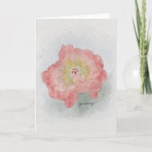 Peony Watercolor Card カード (正面)