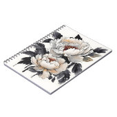 Peony - Watercolor flowers ノートブック (左側)