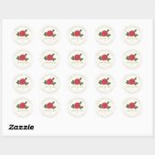 Peony Wax Melts Personalized Floral Sticker Label ラウンドシール (シート)