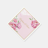 Peony Wedding スタンダードカクテルナプキン (角)