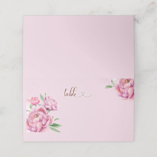 Peony Wedding プレイスカード (外部開封)