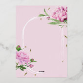 Peony Wedding 箔招待状 (裏面)