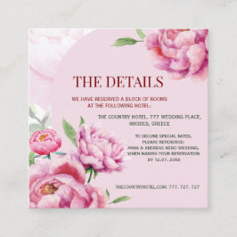 Peony Wedding Details for Wedding  エンクロージャーカード