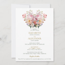 Peony Whisper Wedding Invitation 招待状