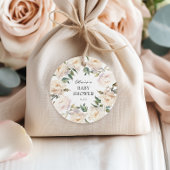 Peony Wreath Neutral Garden Favor Tag フェイバータグ