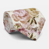 Peony's 結婚 Pink and Peoy Keepsake Name +日付 ネクタイ (ロール)