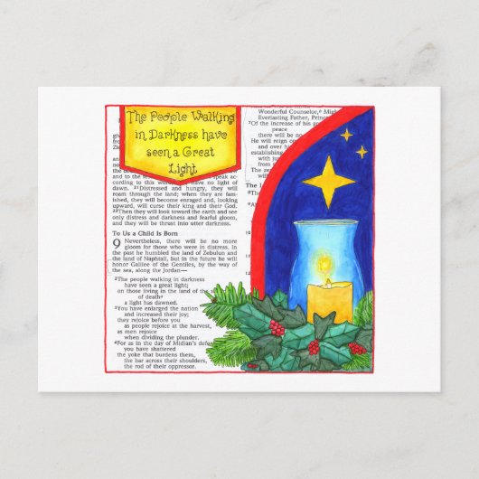 People歩くインダークネスハガキ感動的ー ポストカード (正面)