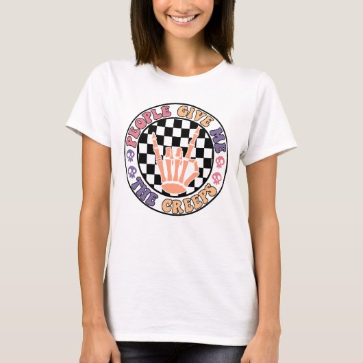 People 与え Me the Creeps | おかしなハロウィーン Tシャツ (正面)