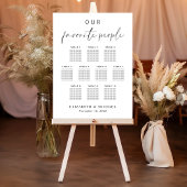 People 10お気に入りのテーブルの結婚座席表 ポスター