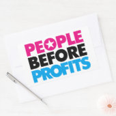 People Before Profitステッカー 長方形シール (封筒)