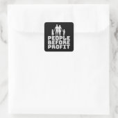 People Before Profit Activism Social Justice Equal スクエアシール (バッグ)
