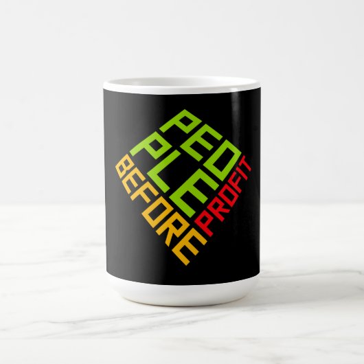 People Before Profit Activism Social Justice Equal モーフィングマグカップ (中央)