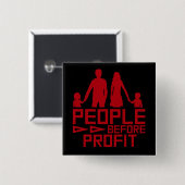 People Before Profit Activism Social Justice Equal 缶バッジ (正面&裏面)