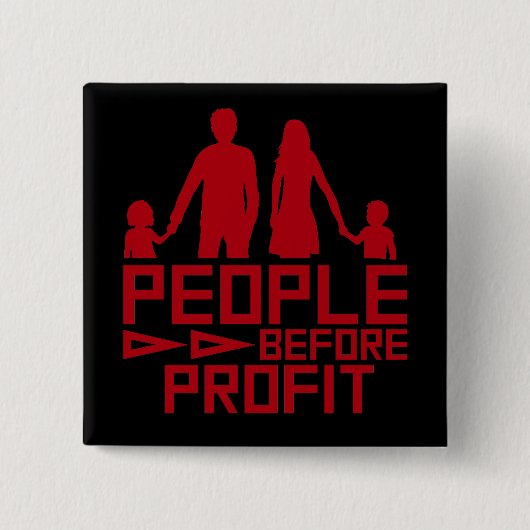 People Before Profit Activism Social Justice Equal 缶バッジ (正面)