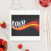 People Dancing Silhouettes Paper Napkins スタンダードランチョンナプキン (インサイチュ)