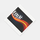 People Dancing Silhouettes Paper Napkins スタンダードランチョンナプキン (角)