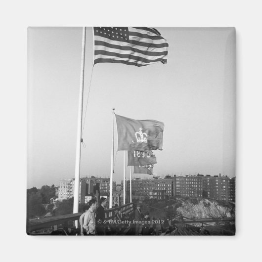 People in Bleachers マグネット (正面)