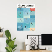 People in Grid Spaces Poster - Modern German ポスター (ホームオフィス)